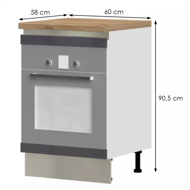 Szafka kuchenna Infinity R-60-R/5 Anthracite