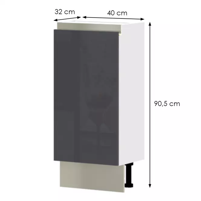 Szafka kuchenna Infinity R3-40-1K/5 Anthracite
