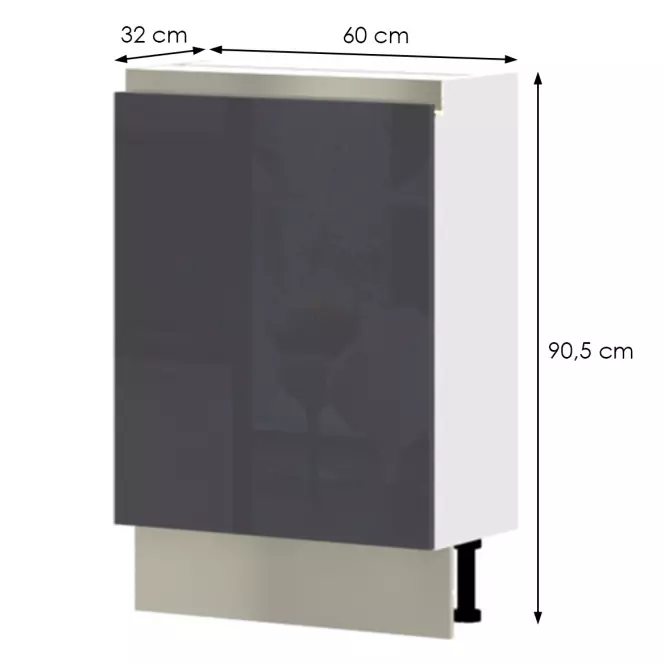 Szafka kuchenna Infinity R3-60-1K/5 Anthracite