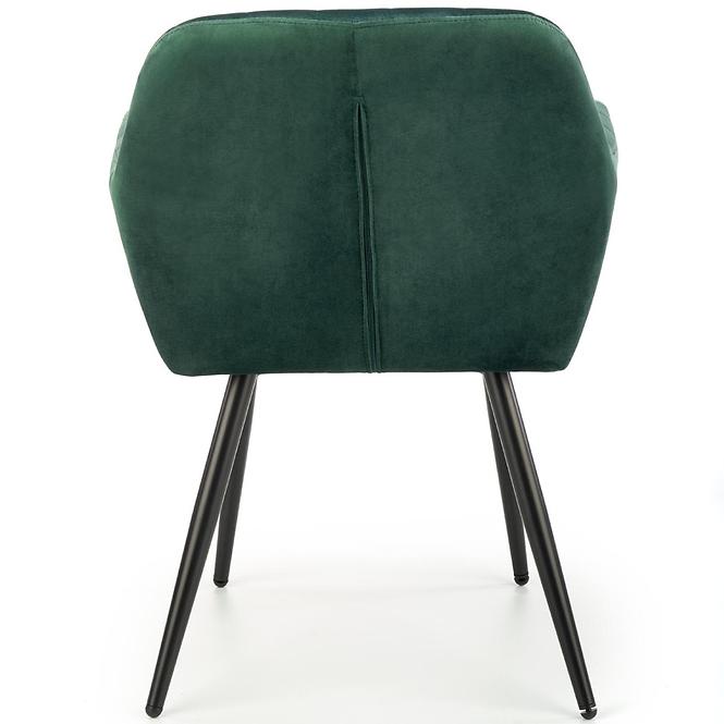 Krzesło  K429 Velvet/Metal C. Zielony