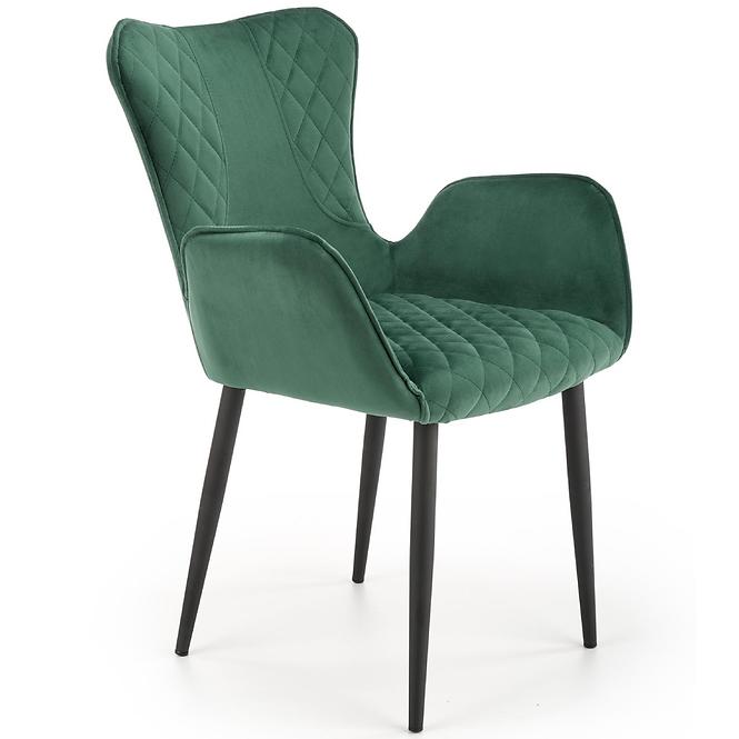 Krzesło  K427 Velvet/Metal C. Zielony
