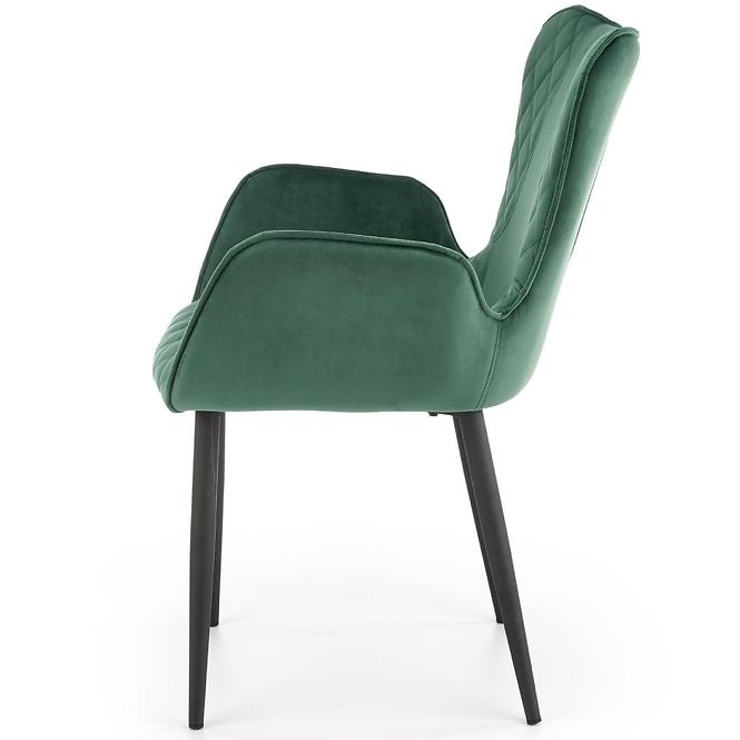 Krzesło  K427 Velvet/Metal C. Zielony