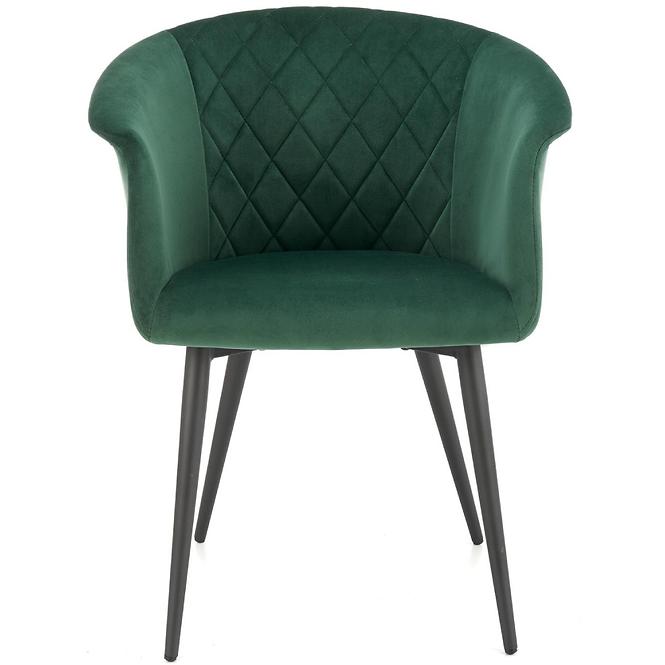 Krzesło K421 Velvet/Metal C. Zielony
