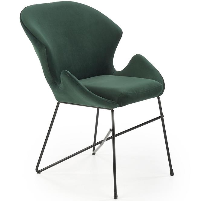 Krzesło  K458 Velvet/Metal C. Zielony