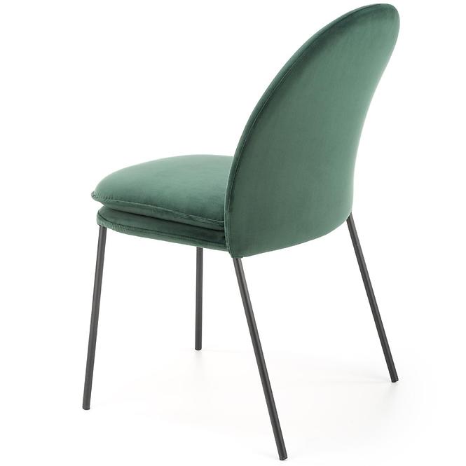 Krzesło  K443 Velvet/Metal C. Zielony