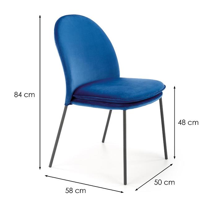 Krzesło  K443 Velvet/Metal Granat