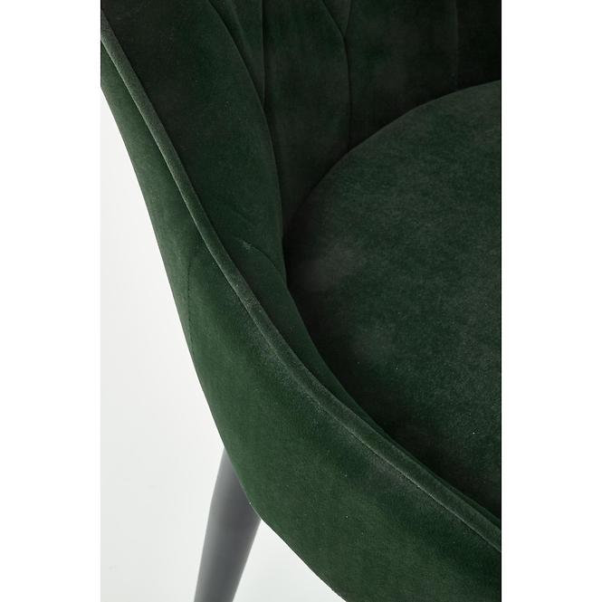 Krzesło  K366 Velvet/Metal C. Zielony