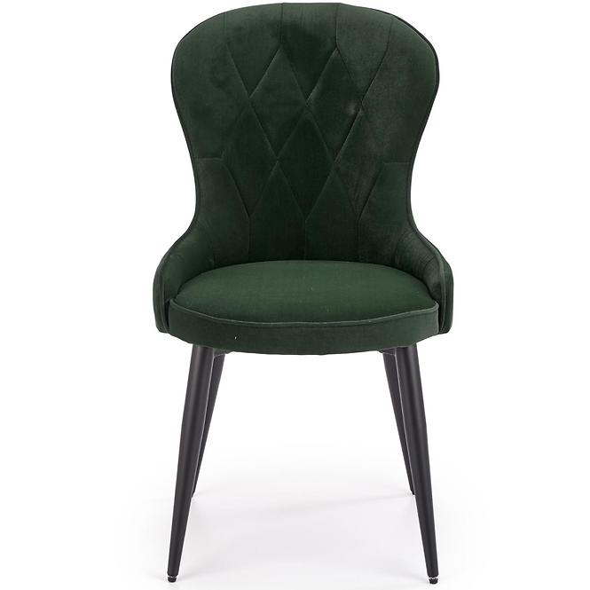 Krzesło  K366 Velvet/Metal C. Zielony