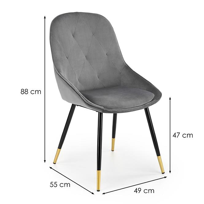 Krzesło  K437 Velvet/Metal Popiel