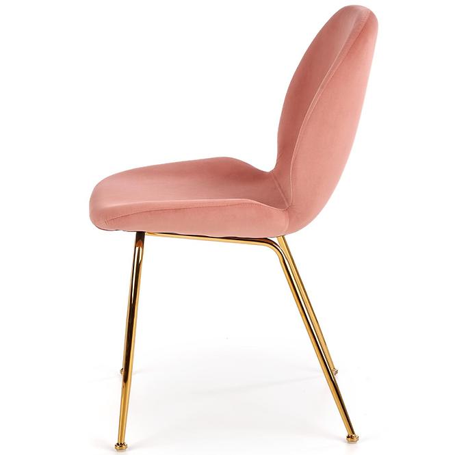 Krzesło  K381 Velvet/Chrom Różowy/Złoty