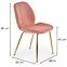 Krzesło  K381 Velvet/Chrom Różowy/Złoty,2