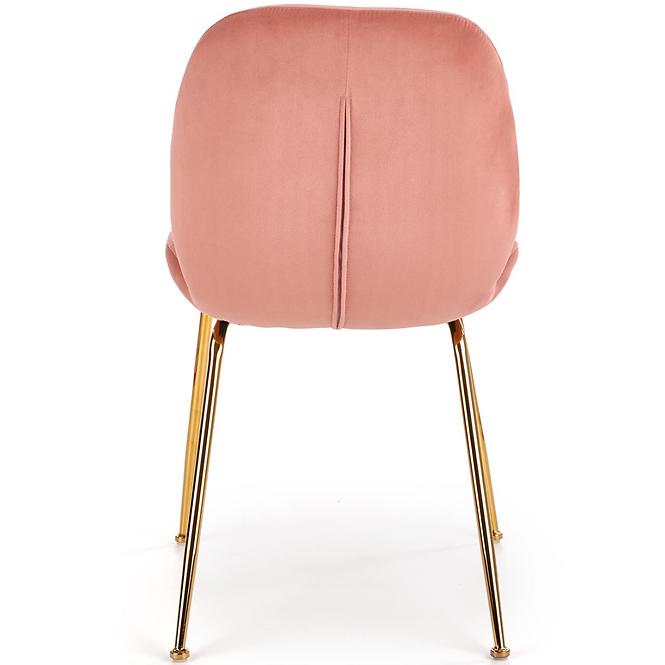 Krzesło  K381 Velvet/Chrom Różowy/Złoty