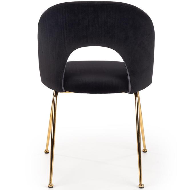 Krzesło  K385 Velvet/Chrom Czarny/Złoty