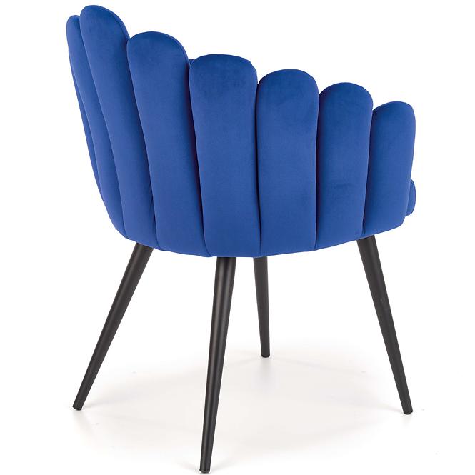 Krzesło K410 Velvet/Metal Granatowy