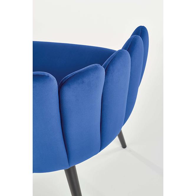 Krzesło K410 Velvet/Metal Granatowy