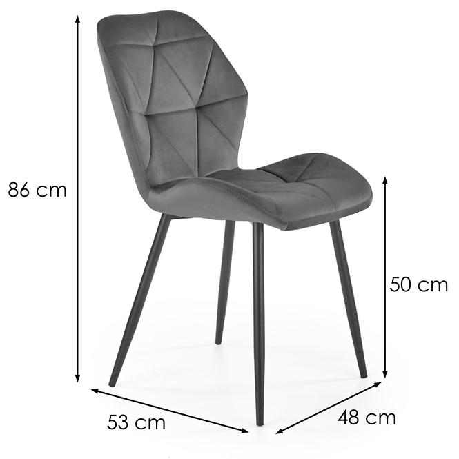 Krzesło K453 Velvet/Metal Popiel