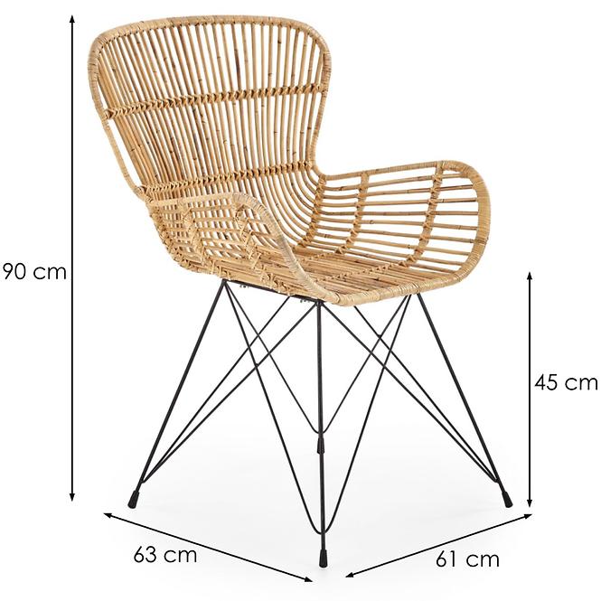 Krzesło K335 Rattan/Metal Natural