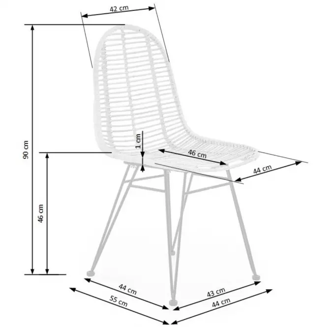 Krzesło K337 Rattan/Metal Natural