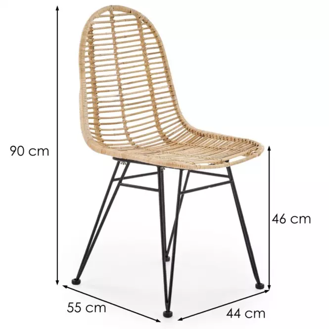 Krzesło K337 Rattan/Metal Natural