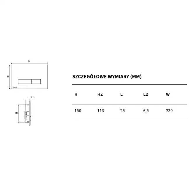 Przycisk Auro Inex.AU230.150.WH,3
