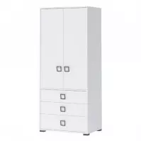Szafa 2D3S Kiki G23-BE/KI-15 white/white