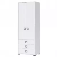 Szafa 2D3S Kiki P23-BE/KI-15 white/white