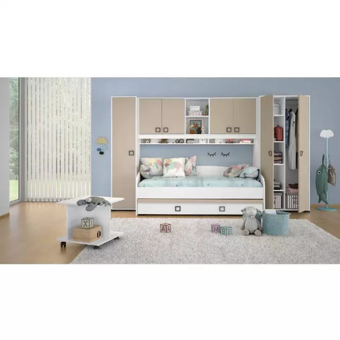 Szafa narożna 3D3S Kiki GUG-BE/KI-01 white/sand