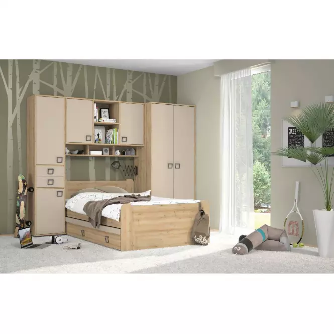 Szafa narożna 3D3S Kiki PUG-BK/KI-01 beech/sand