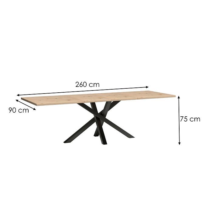 Stół rozkładany Cali duży 160/260x90 cm artisan