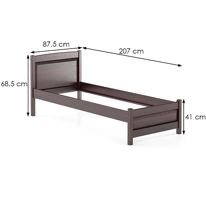 Łóżko sosna LK125–80x200 kol orzech