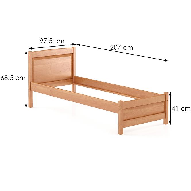 Łóżko sosna LK125–90x200 kol olcha