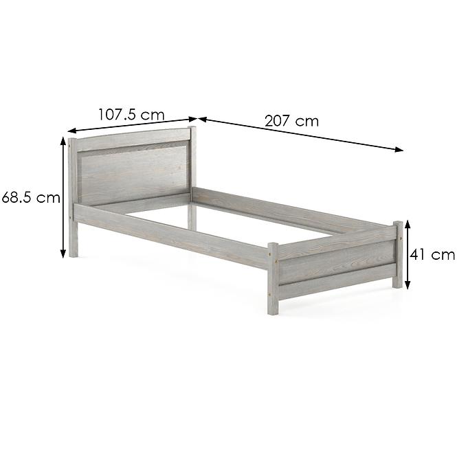 Łóżko sosna LK125–100x200 kol grey