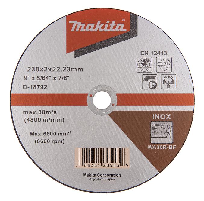 Tarcza do Cięcia Metalu Inox Makita 230X2MM D-18792