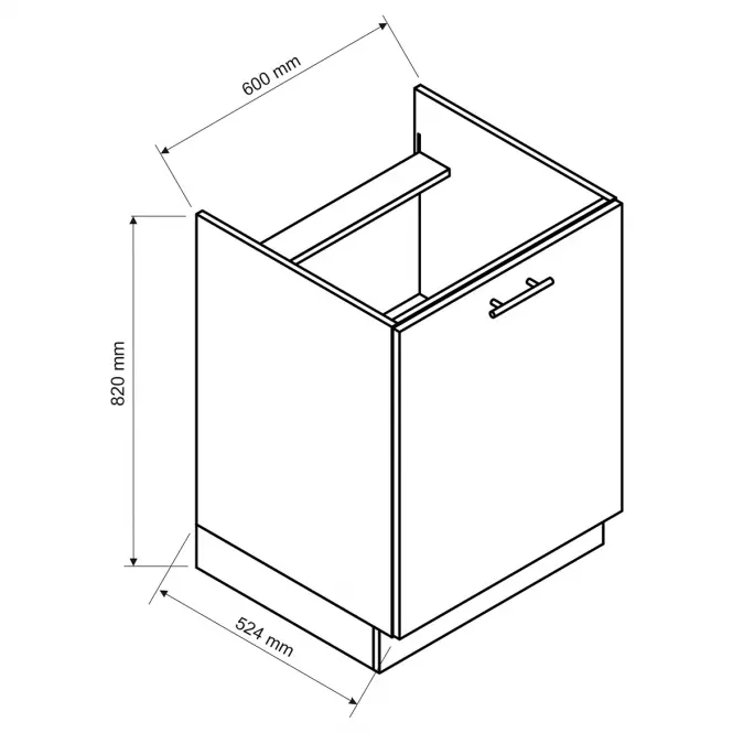 Szafka kuchenna Kate d60pc pl biały groszek