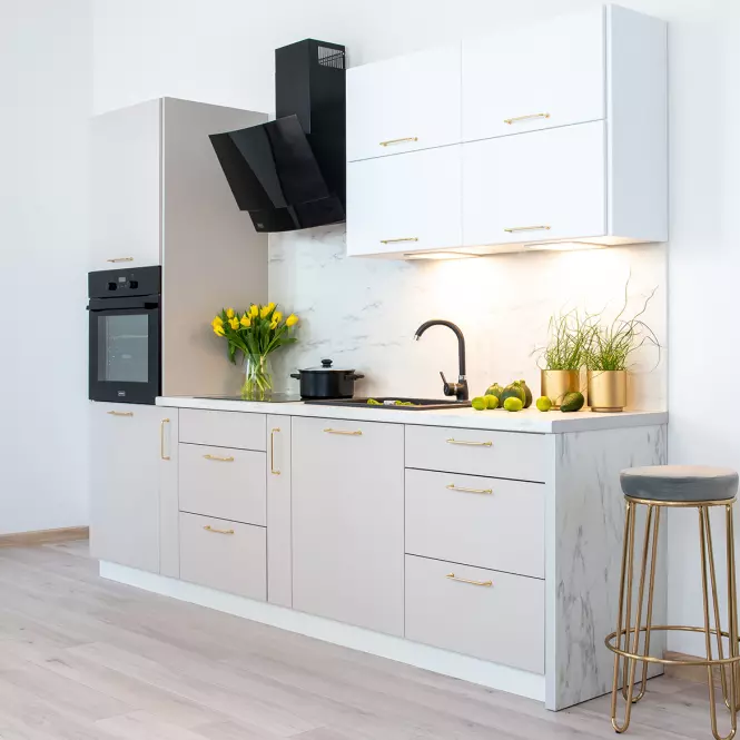 Szafka kuchenna Kate d60pc s/2 zasl biały groszek