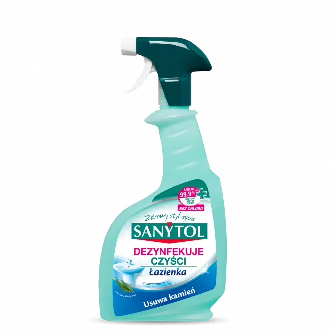 SANYTOL Spray do łazienki o zapachu eukaliptusa – czyści, odkmienia i dezynfekuje 500 ml