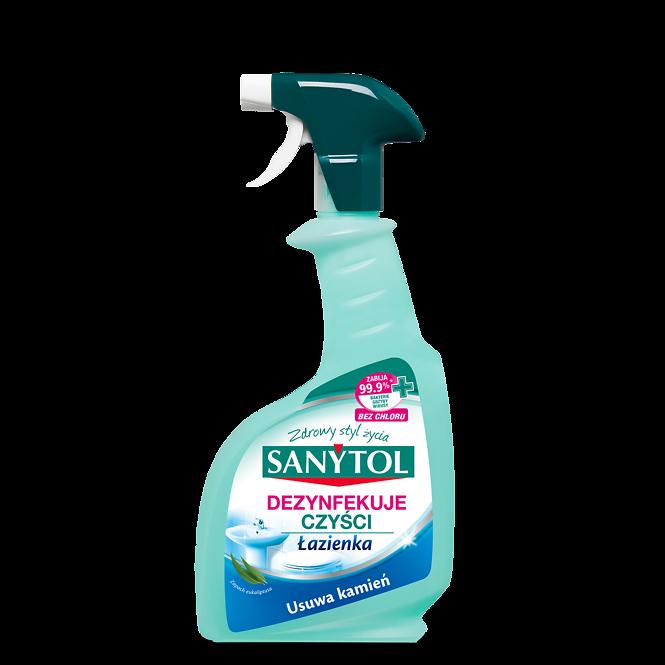 SANYTOL Spray do łazienki o zapachu eukaliptusa – czyści, odkmienia i dezynfekuje 500 ml