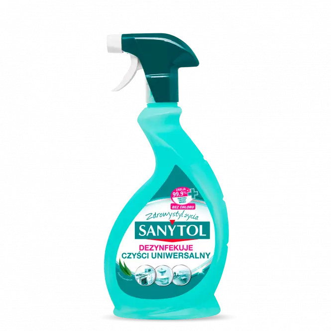 SANYTOL Spray uniwersalny do czyszczenia i dezynfekcji o zapachu eukaliptusa 500 ml