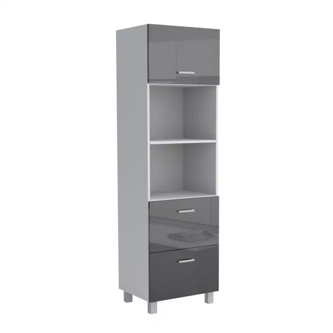 Szafka kuchenna Lucjan 60KPM 1F2S 2100 LUX czarny