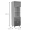 Szafka kuchenna Lucjan 60KPM 1F2S 2100 LUX czarny,2