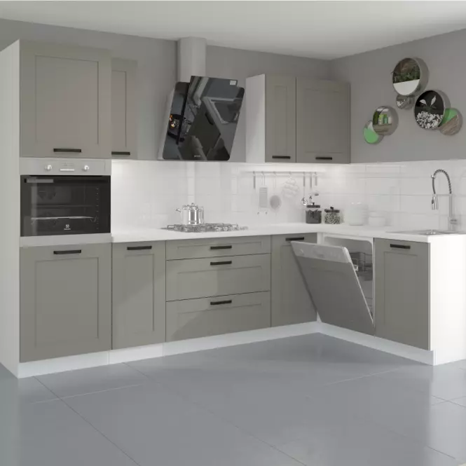 Szafka kuchenna Luna claygrey/biały 40GS-90 1F,6