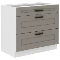Szafka kuchenna Luna claygrey/biały 80D 3S BB