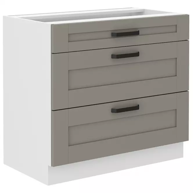 Szafka kuchenna Luna claygrey/biały 80D 3S BB
