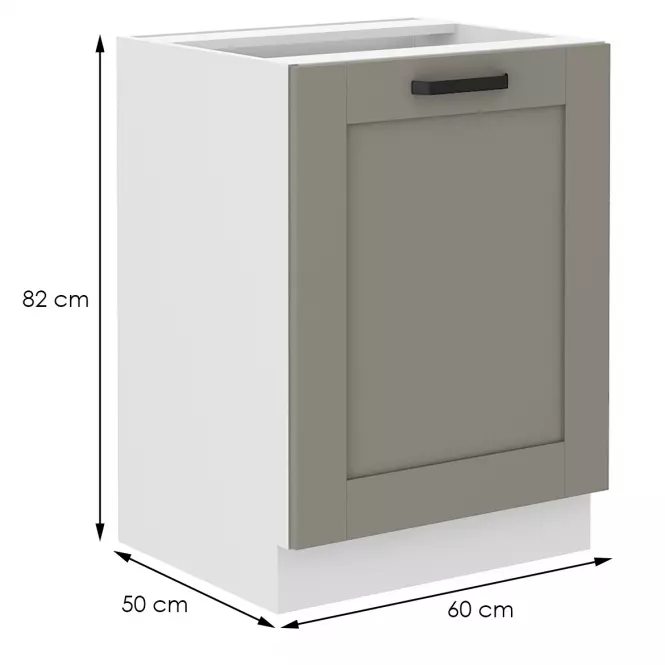 Szafka kuchenna Luna claygrey/biały 60D 1F BB