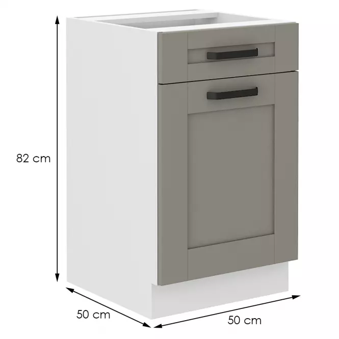 Szafka kuchenna Luna claygrey/biały 50D 1F 1S BB
