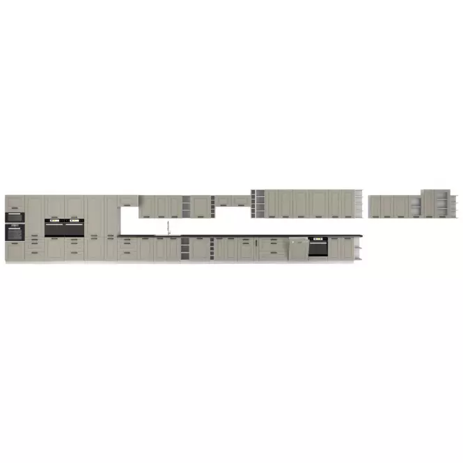 Szafka kuchenna Luna claygrey/biały 50D 1F 1S BB
