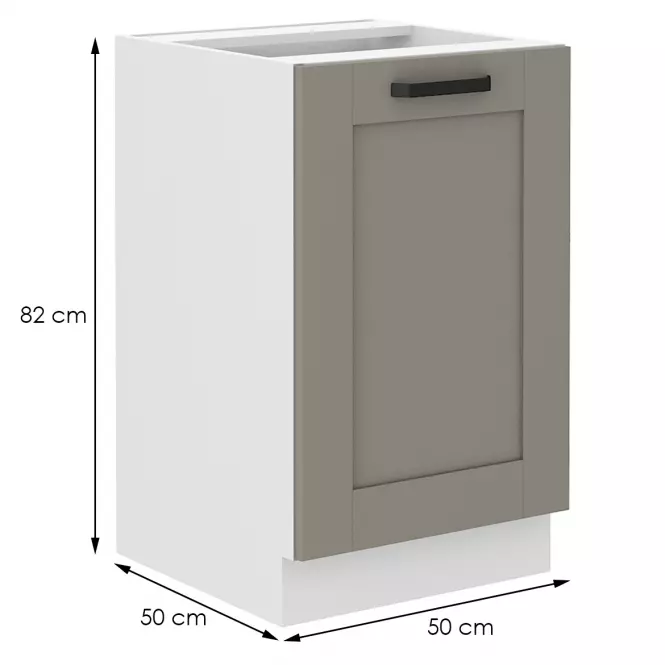 Szafka kuchenna Luna claygrey/biały 50ZL 1F BB