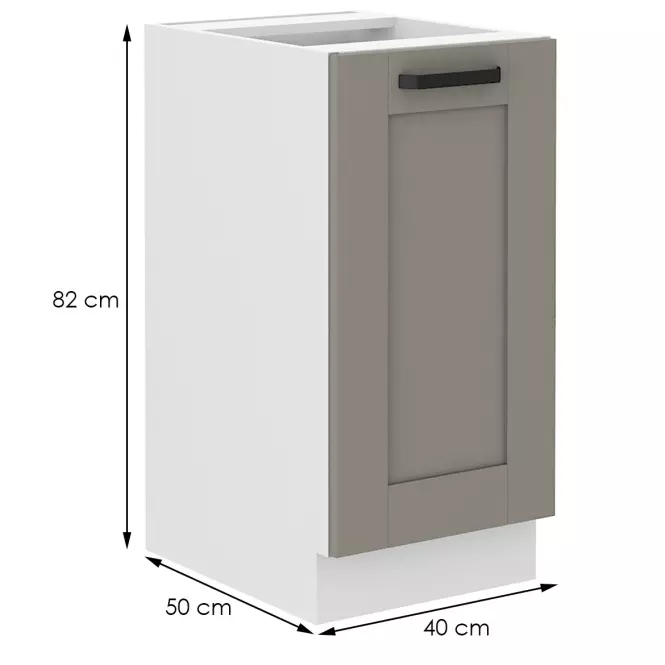Szafka kuchenna Luna claygrey/biały 40D 1F BB