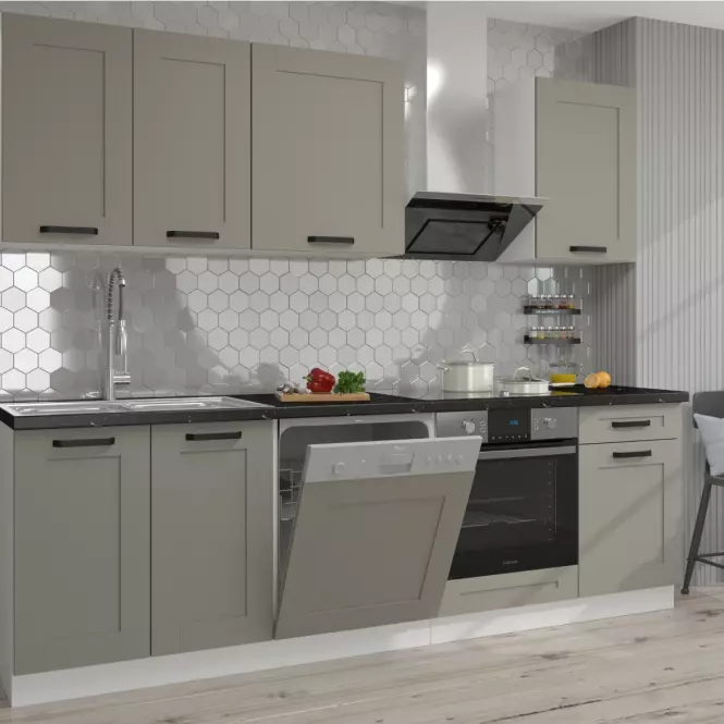 Szafka kuchenna Luna claygrey/biały 40D 1F BB