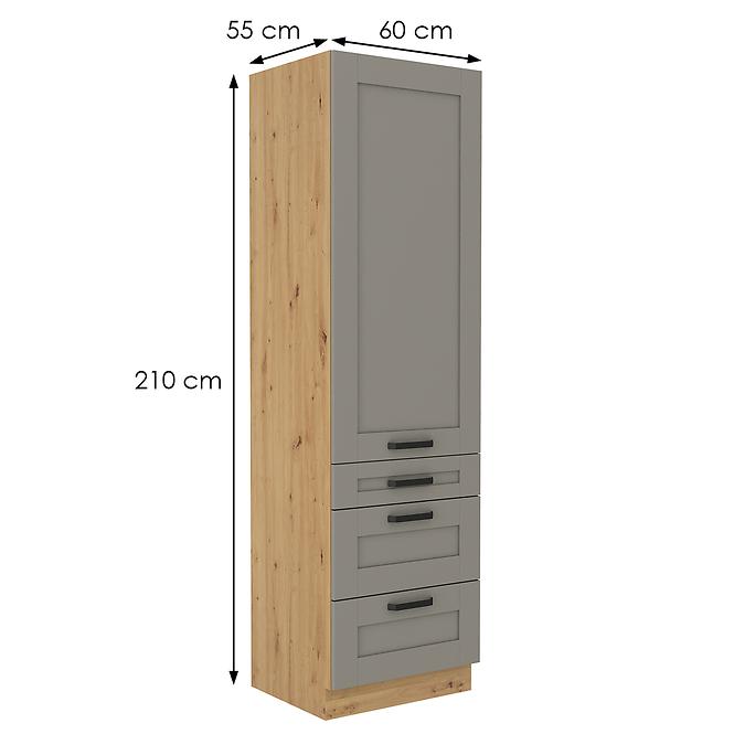 Szafka kuchenna Luna claygrey/artisan 60DKS-210 3S 1F